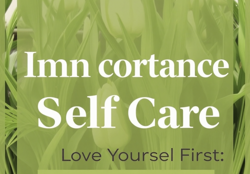 The Importance of Self-Care: Love Yourself First